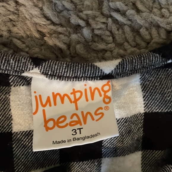 🚨Jumping beans- toddler girl black white plaid, long sleeve flow blouse,size 3T - Picture 3 of 4